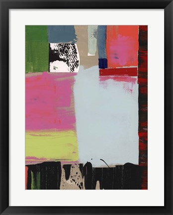 Framed Pink Blocks III Print