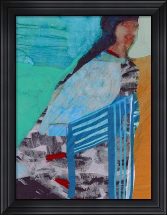 Framed Walking Woman I Print
