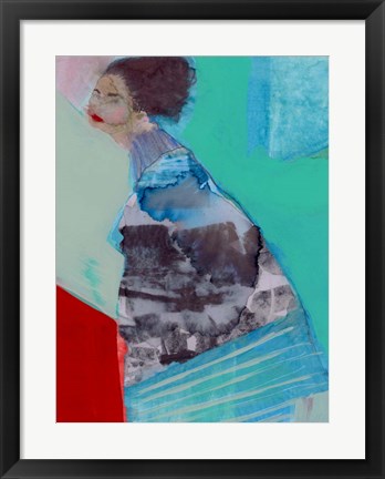 Framed Walking Woman III Print