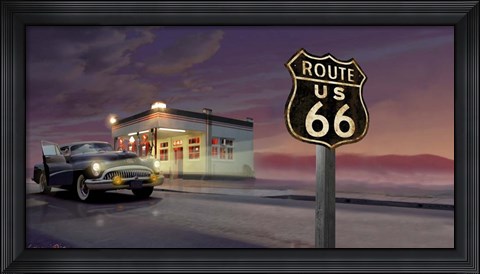 Framed Route 66 Print