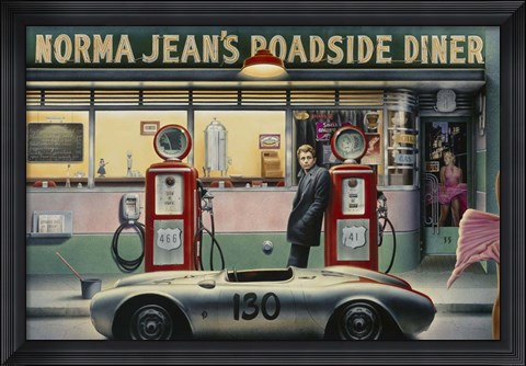 Framed Destiny Highway Calendar Girl Print
