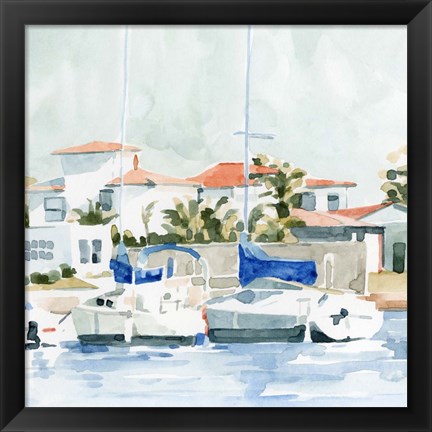 Framed Beach Town Summer II Print