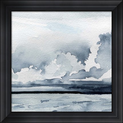 Framed Passing Rain Storm V Print