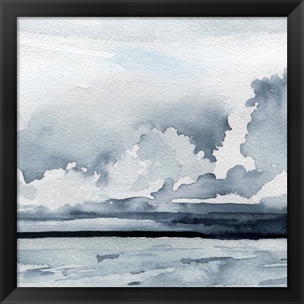 Framed Passing Rain Storm V Print