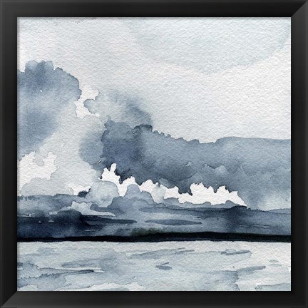 Framed Passing Rain Storm VI Print