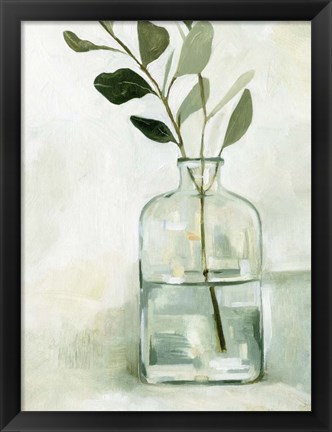 Framed Eucalyptus Branch Still Life I Print