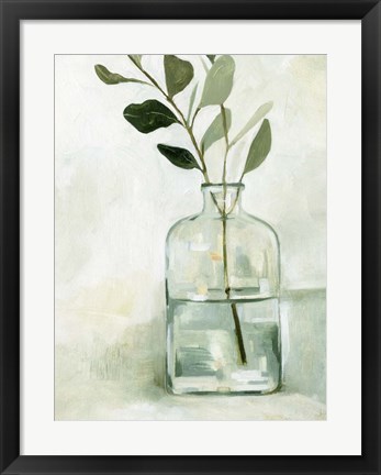 Framed Eucalyptus Branch Still Life I Print