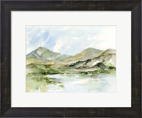 Framed Serene Mountains II Print
