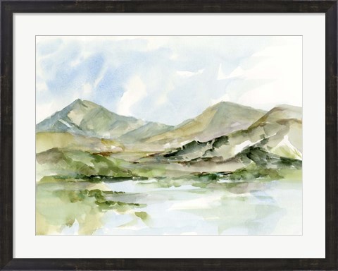 Framed Serene Mountains II Print