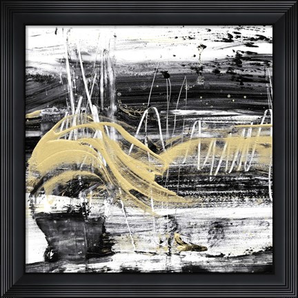 Framed Gold Wave I Print