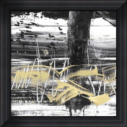 Framed Gold Wave II Print