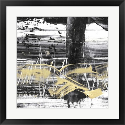 Framed Gold Wave II Print