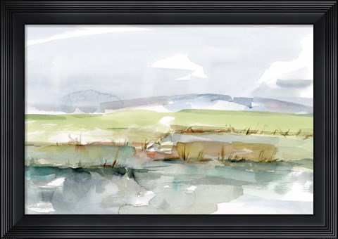 Framed Pastel Inlet I Print