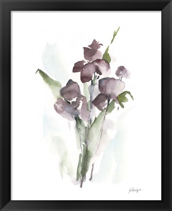 Framed Plum Bouquet I Print