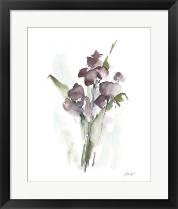 Framed Plum Bouquet I Print