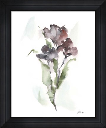 Framed Plum Bouquet II Print