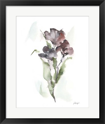 Framed Plum Bouquet II Print