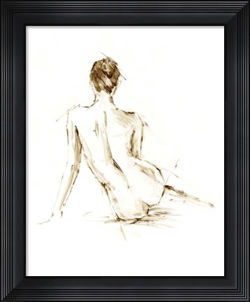 Framed Drybrush Figure Study II Print