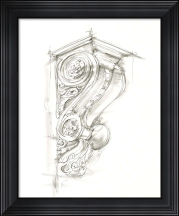 Framed Corbel Sketch I Print