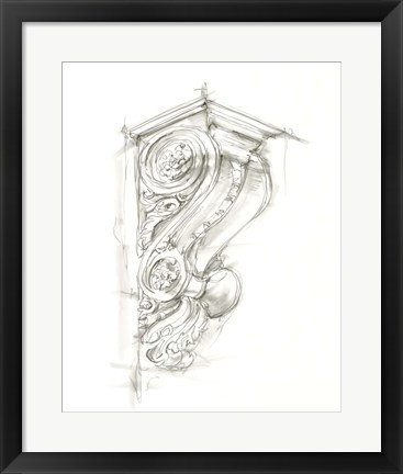 Framed Corbel Sketch I Print