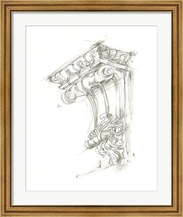Framed Corbel Sketch II Print