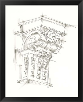 Framed Corbel Sketch III Print