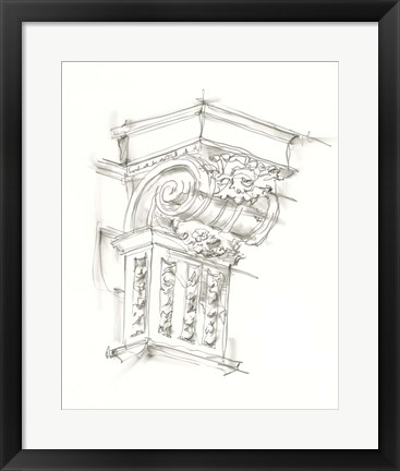 Framed Corbel Sketch III Print