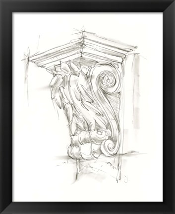 Framed Corbel Sketch IV Print