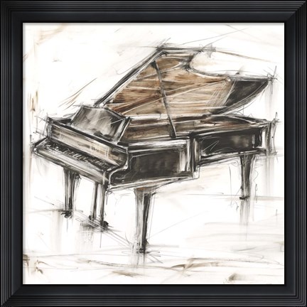 Framed Grand Piano Study Print