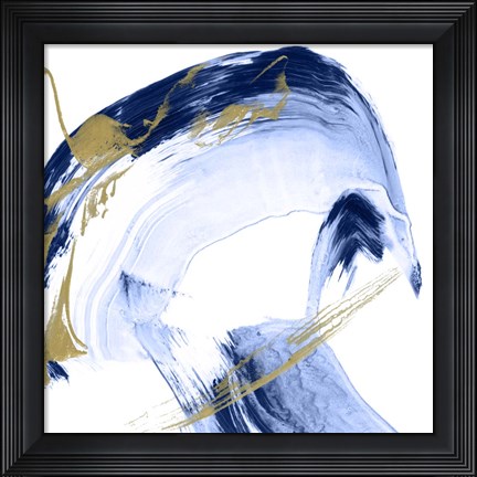 Framed Golden Current II Print