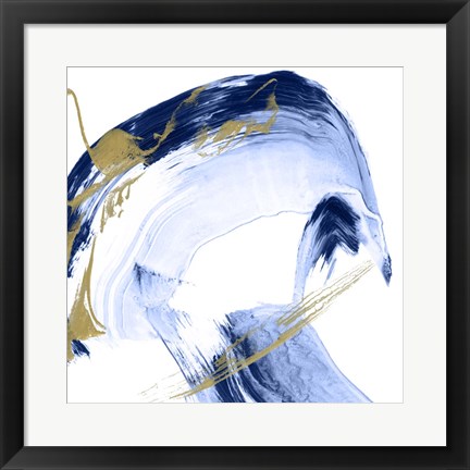 Framed Golden Current II Print