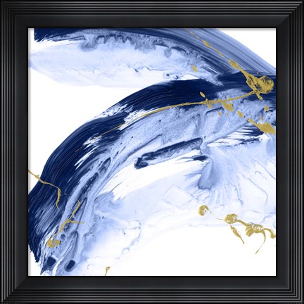 Framed Golden Current IV Print