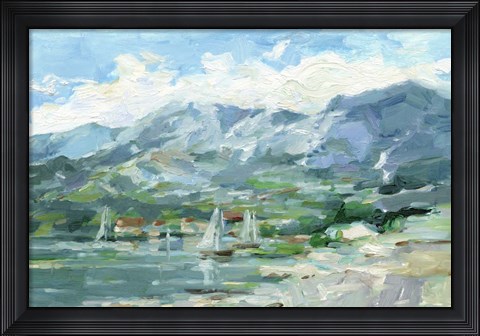 Framed Sailing Along the Coast I Print