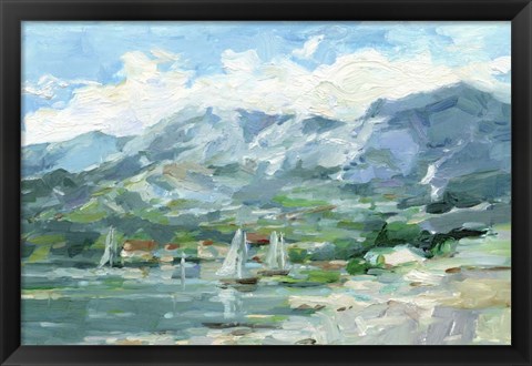 Framed Sailing Along the Coast I Print