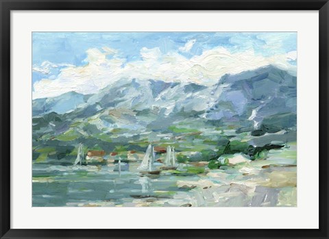 Framed Sailing Along the Coast I Print