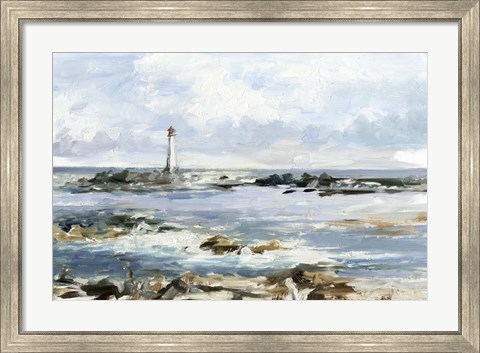 Framed Rocky Shore Coastline I Print