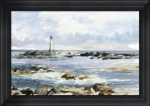 Framed Rocky Shore Coastline I Print