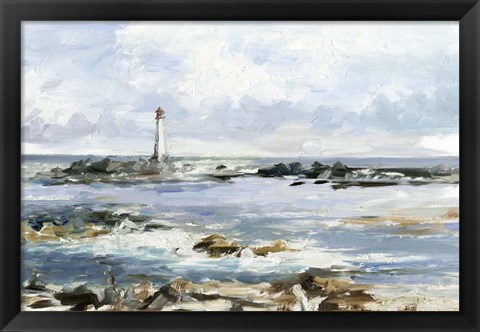 Framed Rocky Shore Coastline I Print