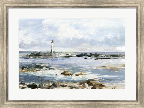 Framed Rocky Shore Coastline I Print