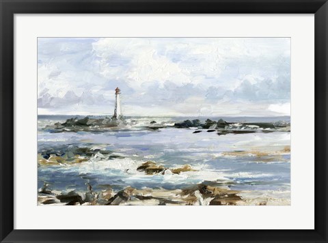 Framed Rocky Shore Coastline I Print