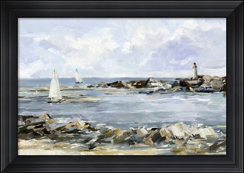 Framed Rocky Shore Coastline II Print