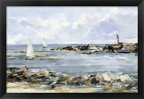 Framed Rocky Shore Coastline II Print