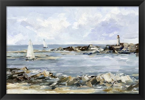 Framed Rocky Shore Coastline II Print