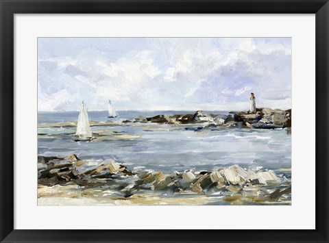 Framed Rocky Shore Coastline II Print