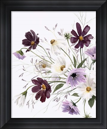 Framed Amethyst Bouquet I Print