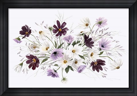 Framed Amethyst Bouquet III Print