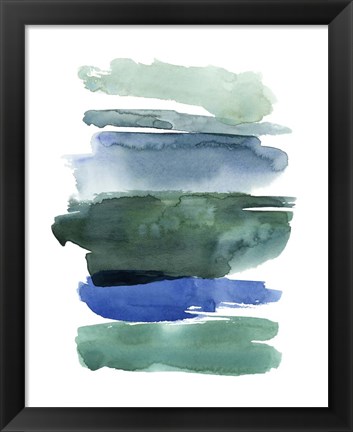 Framed Swatches of Sea I Print