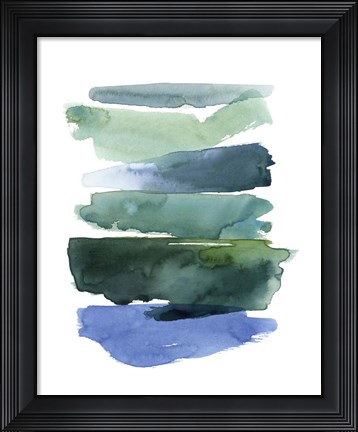 Framed Swatches of Sea II Print