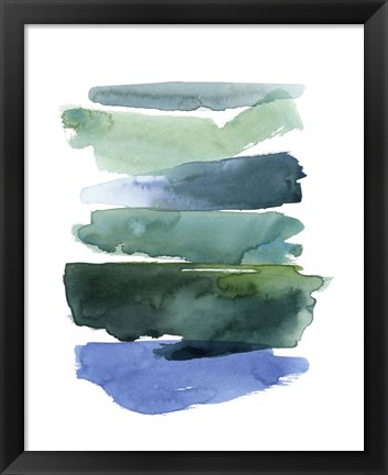 Framed Swatches of Sea II Print