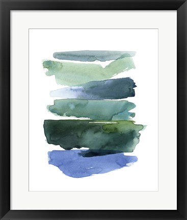 Framed Swatches of Sea II Print